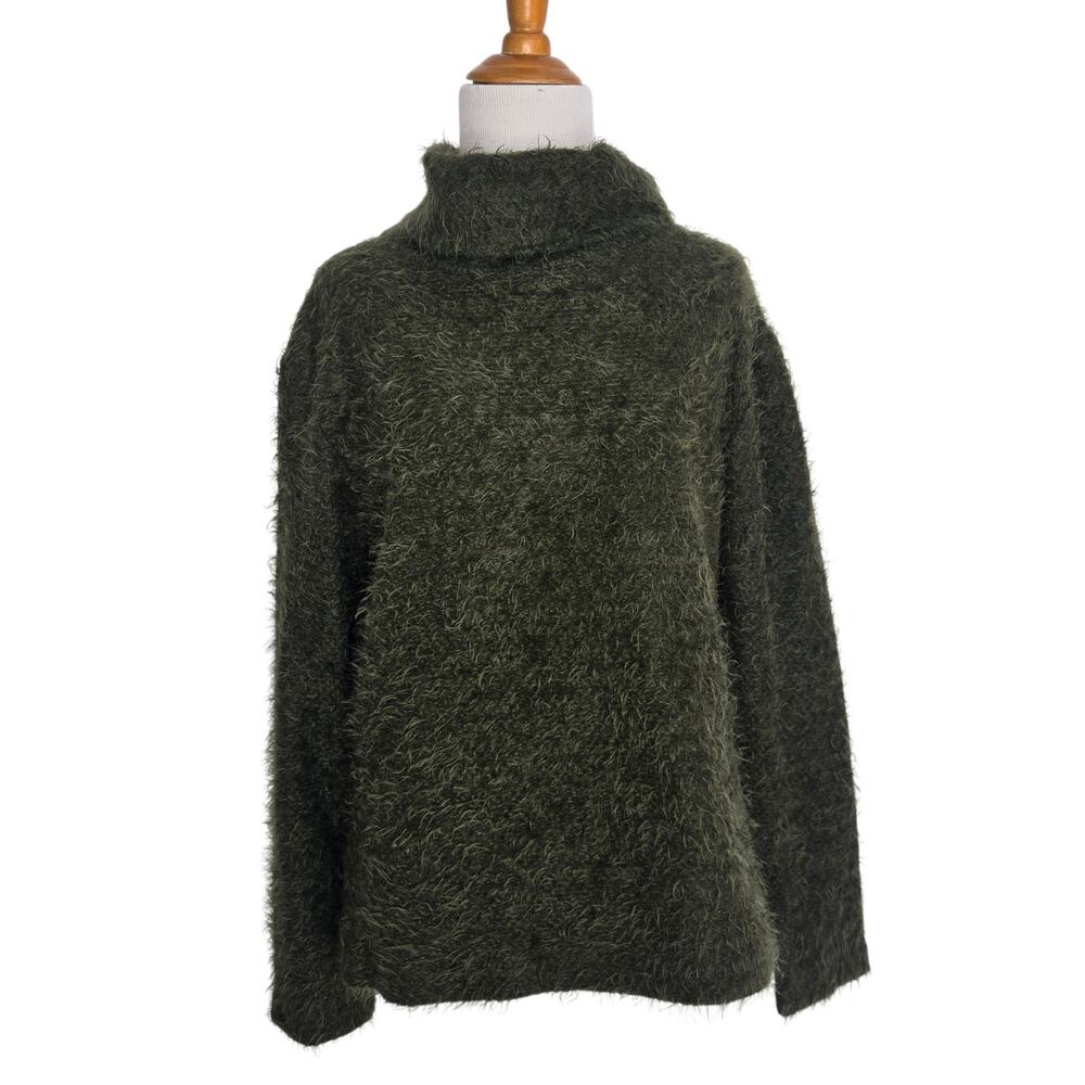 Steinbock Tyrol Austria Fuzzy Turtleneck Sweater Alpine Wool Earthy Women 8